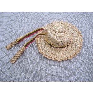Iš šiaudų pintas skrybėliukas, 15 cm