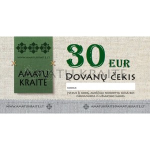 30 EUR Amatų kraitės dovanų čekis